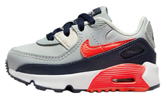 Air Max 90 Leather TD "Light Smoke Grey Bright Crimson" CD6868 021