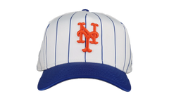 9FIFTY New York Mets Pinwheel A Frame Snapback Hat "White / Royal Blue" NE210