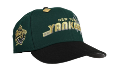 59FIFTY New York Yankees 1999 World Series Script Fitted Hat "Green / Gold" NE251
