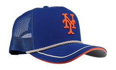 9FIFTY New York Mets A Frame Trucker Snapback Hat "Rope - Royal Blue" 44587537432764