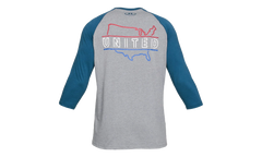 Freedom United Utility Tee "Steel Light Heather / Petrol Blue" 1330080 035
