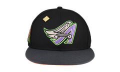 59FIFTY California Angels 50th Anniversary Patch Fitted Hat "Black / Orange" 123451292336