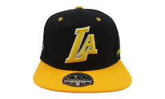 NBA Hardwood Classics Yellow Toe Fitted Cap "Los Angeles Lakers - Black / Yellow" 6HSFSH21501 LALBKYW