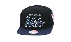 NBA Hardwood Classics Script 2.0 Snapback Cap "New Jersey Nets - Black" HHSS3282 NJNYYPPPBLCK