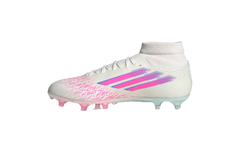 F50 League Mid-Cut FG/AG WMNS "Sparkfusion White Lucid Pink" JI0013