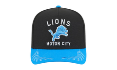 9FIFTY Detroit Lions NFL A Frame Snapback Hat "Black / Blue" NE105