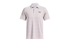 Playoff 3.0 Stripe Polo "Halo Gray / Orange Blast" 1378676 014