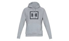 Rival Fleece Box Logo Hoodie "Steel Light Heather / Black" 1329745 035