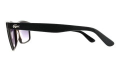 Rectangle Sunglasses "Shiny Black" L705S-001