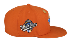 59FIFTY Toronto Blue Jays 1993 World Series Patch Fitted Hat "Orange / Blue" 123451292330