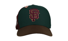 59FIFTY San Francisco Giants 1989 World Series Pinwheel Fitted Hat "Green Maroon" NE360