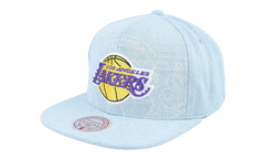 NBA Denim Stitcher Snapback Cap "Los Angeles Lakers - Light Blue" HS9458 LALLTBL