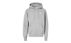 Club Full-Zip Fleece Hoodie "Dark Grey Heather /Light Smoke Grey / White" FN3861 063