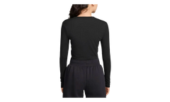Sportswear Chill Knit Slim LS Cropped Top WMNS "Black" HF5322 010