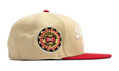 59FIFTY Brooklyn Dodgers 1942 All Star Game Fitted Hat "Vegas Gold / Scarlet" NE486