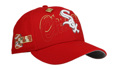 59FIFTY Chicago White Sox 2005 World Series Fitted Hat "Red Chicago Script" NE452