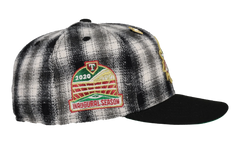 59FIFTY Texas Rangers "Holiday Plaid" 2020 Inaugural Fitted Hat "Metallic - Black Plaid" 123451298058