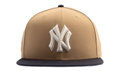 59FIFTY New York Yankees 1960 World Series Pittsburgh Pirates Patch Fitted Hat "Khaki / Brown" NE489