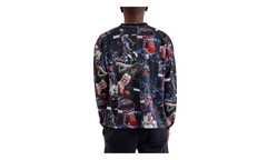 Jordan All Over Print Crewneck Shirt "Black / White" IF1831 010