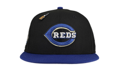 59FIFTY Cincinnati Reds New Years Collection Riverfront Stadium Patch Fitted Hat "Black / Grey" 123451293552