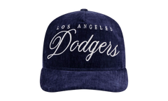 9TWENTY Los Angeles Dodgers Team Script Velvet 1 Snapback Hat "Blue" NE160