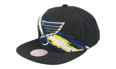 NHL Vintage Paintbrush Snapback Cap "St. Louis Blues - Black" 6HSSSH22087 SLUBLCK