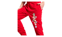 Scrabble Reverse Weave Jogger Pants "Scarlet" P3700 590723040