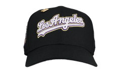 59FIFTY Los Angeles Dodgers "GLOWtani" Fitted Hat "Black / Gold / Purple" 123451301145