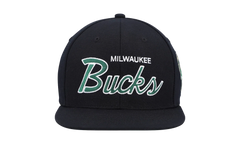 NBA Team Script 2.0 Snapback Cap "Milwaukee Bucks - Black" HHSS3280 MBUYYPPPBLCK