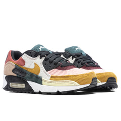 Women's Air Max 90 'Multi - Corduroy' - Black/Bronzine/Red Stardust