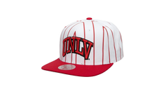 NCAA Retro Pinstripe Snapback Cap "UNLV Rebels - White" HHSS3473 LVEYYPPPWHIT