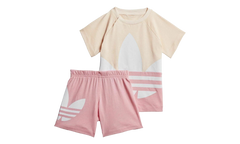 Large Trefoil Short Tee Set GS "Pink Tint / Light Pink / White" GD2651