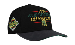 9FIFTY New York Yankees 1996 World Series A Frame Snapback Hat "Black / Graphite" NE239
