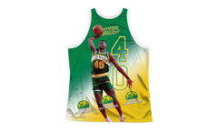 NBA Behind The Back Jersey "Seattle Supersonics Shawn Kemp" MSTKMI19002 SSUWHITSKE