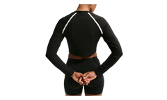 Sportswear Tight Long-Sleeve Cropped Top WMNS "Black / Black / Chalk / Chalk" IF0338 010