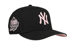 9FIFTY New York Yankees 1999 World Series A Frame Snapback Hat "Black / Pink - Visor" NE259