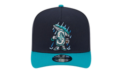 9FIFTY Seattle Mariners Cartoon A Frame Snapback Hat "Navy / Blue" NE378