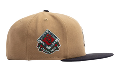 59FIFTY New York Yankees 1960 World Series Pittsburgh Pirates Patch Fitted Hat "Khaki / Brown" NE489