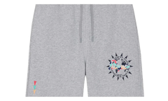 Shadyside Embroidered Sweatshort "Heather Grey" 9DE928A3