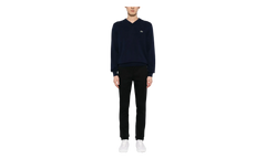 Cotton V-Neck Sweater "Navy Blue" AH1951 166
