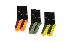 RUNNING CREW SOCKS 3-PACK "Black/Olive/Orange/Yellow" DD9240 909