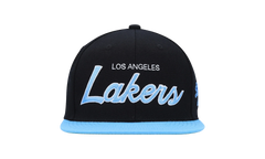 NBA Hardwood Classics Script 2.0 Snapback Cap "Los Angeles Lakers - Black" HHSS3282 LALYYPPPBLCK