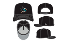 9FIFTY San Jose Sharks NHL A Frame Snapback Hat "Black" NE369
