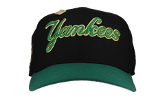 59FIFTY New York Yankees 1999 WS Fitted Hat "Metallic Script - Black / Green / Gold" 123451298979
