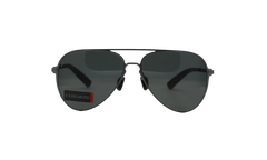 Litewire Aviator Sunglasses "Gray Polarized - Satin Gunmetal / Black Rubber" 8640136 310108