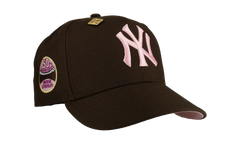 59FIFTY New York Yankees 50th Anniversary No Bad Brims Fitted Hat "Brown / Pink" NE274