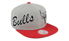 NBA Knock Out Panel Snapback Cap "Chicago Bulls - Grey" HS8513 CBUGREY