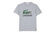 Cotton Jersey Signature Print T-Shirt "Grey Chine" TH1285 CCA