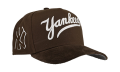 9FIFTY New York Yankees A Frame Chainstitch Snapback Hat "Brown / Walnut - Corduroy Visor" NE280