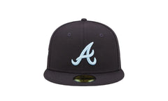 59Fifty MLB Atlanta Braves Cloud Under Fitted Hat "Navy" 60243787